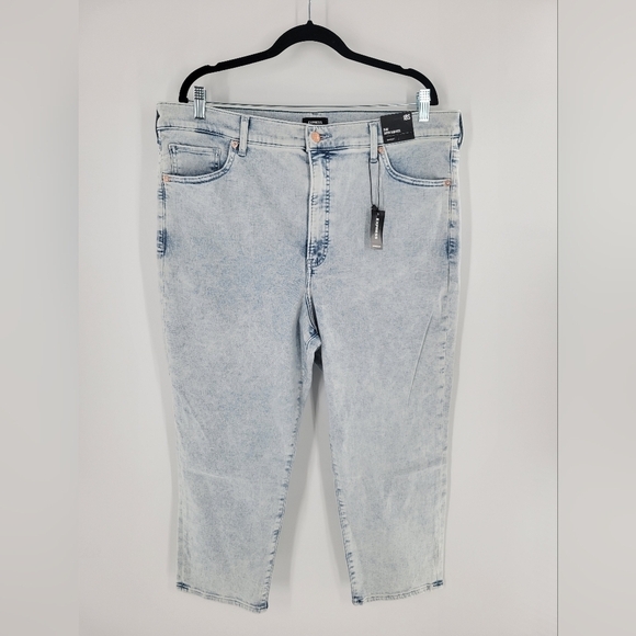 EXPRESS Slim Super High Rise Light Wash women's Jeans 18S New Ankle - Picture 1 of 5